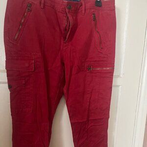 Polo Ralph Lauren Women's Cargo Pants Red Vintage Size Large